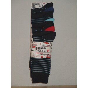 Carnaby Sock Co. W1 -7 Pair Men's Socks Gift Box Set US 8-12 Multi Colored New